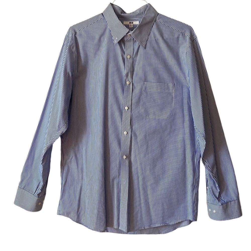 Uniqlo Men’s Blue Pinstripe Button Down Shirt XL